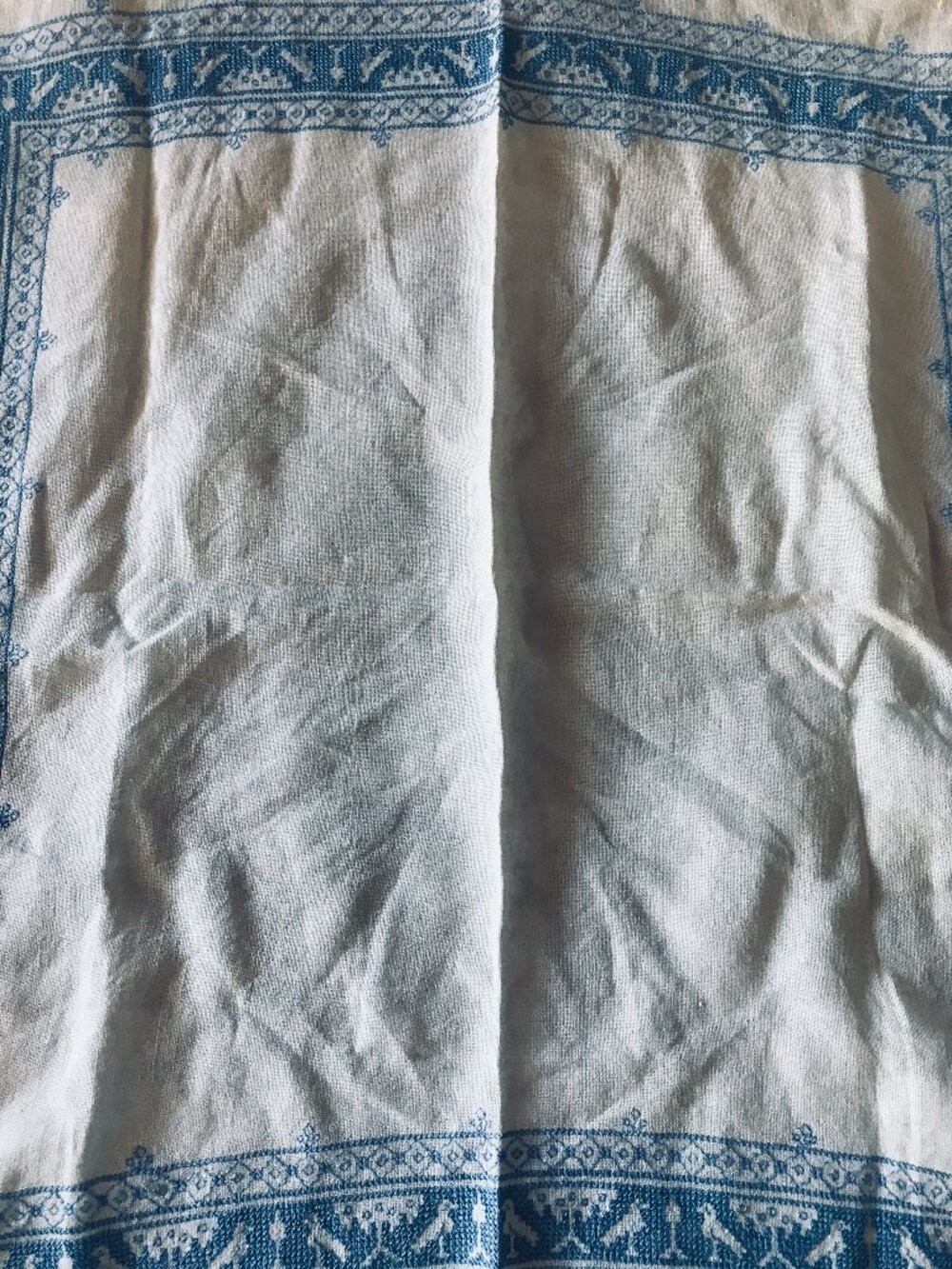 Antique 1920s French farmhouse Tablecloth